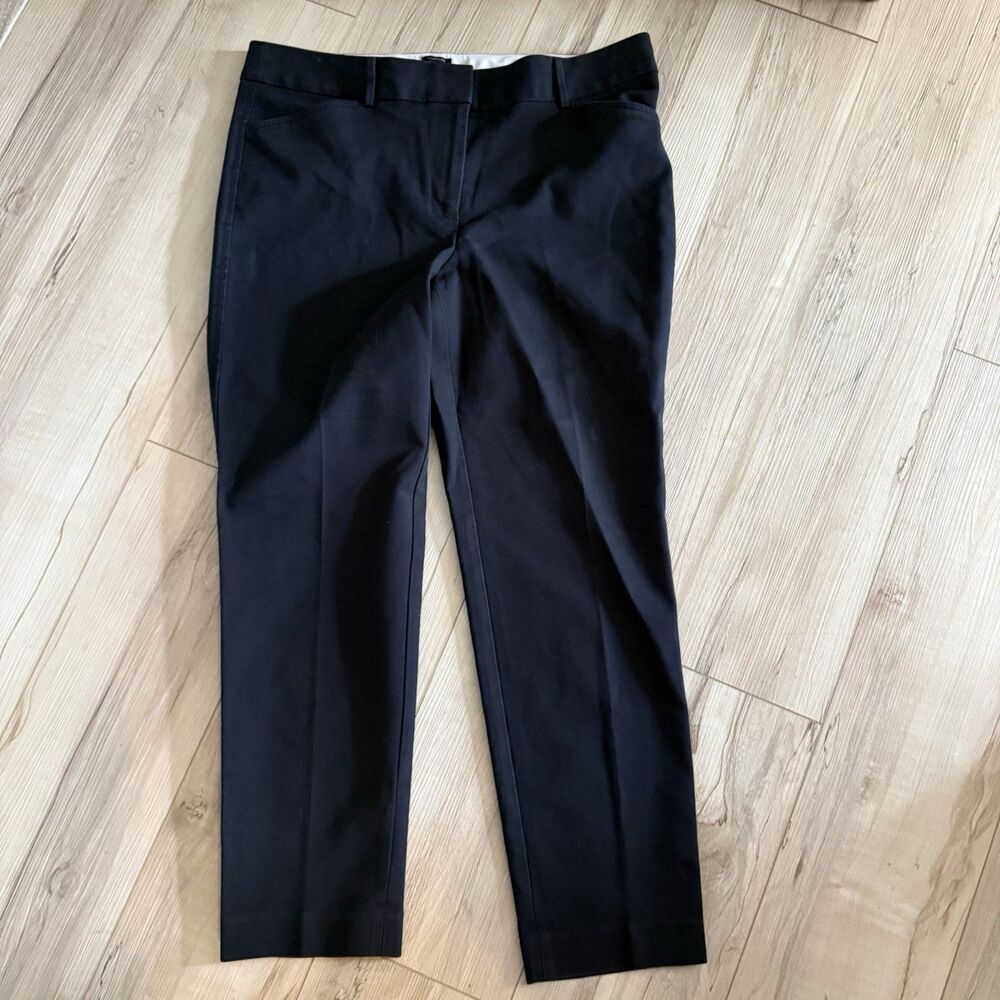 Talbots Women's Black Hampshire Ankle Pant Slacks Trousers Size 12